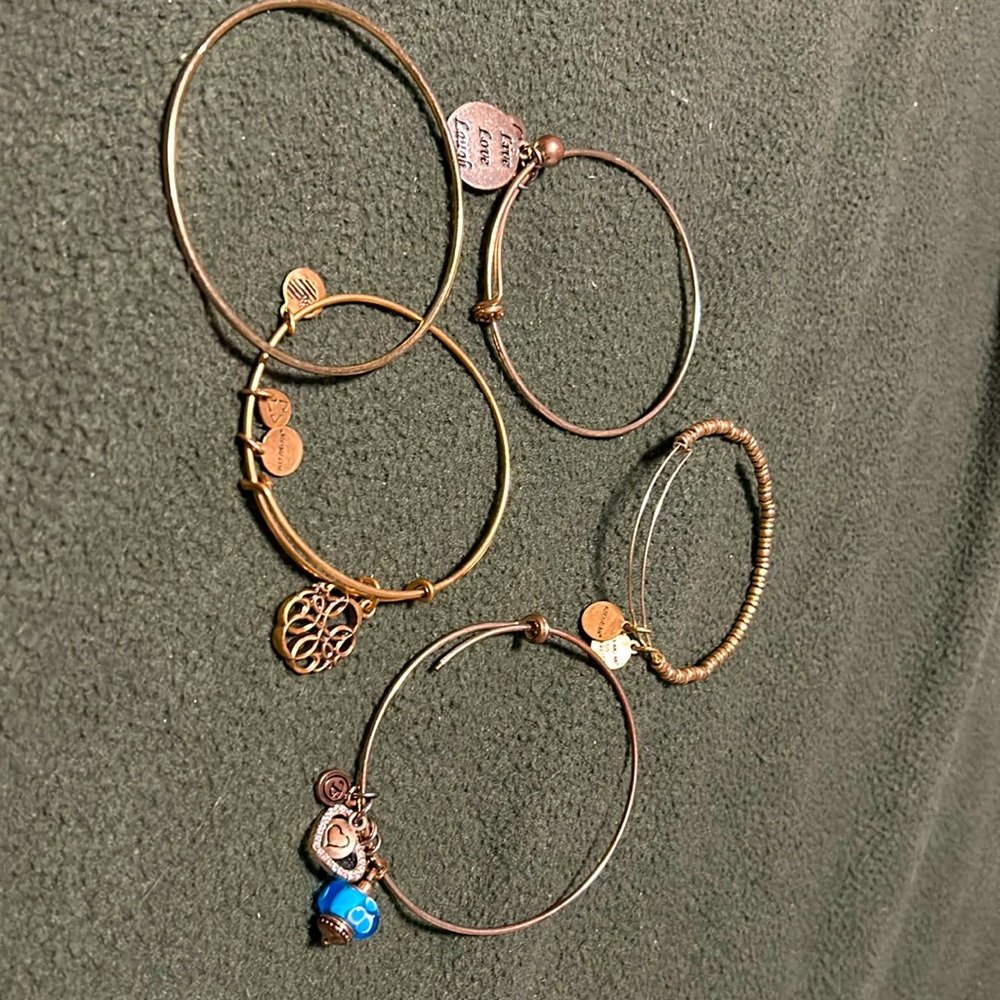 Alex and Ani Bracelet Set Live Love Laugh